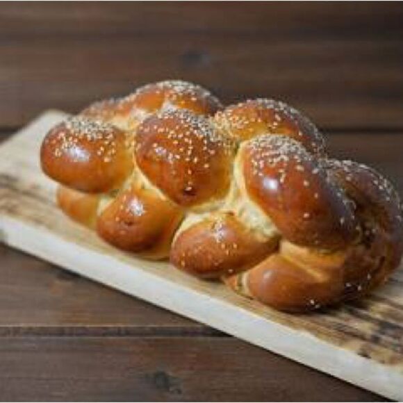 Rae Dunn Hanukkah Inspired Coffee Mug (Happy Challah Days) Blue Gold NWOT - Picture 3 of 8